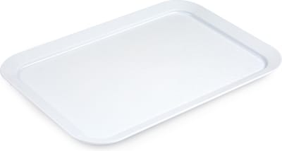 Plasticforte dienblad/serveerblad - Kunststof - 37 x 26 cm - wit - kopjes en glazen tray - keuken