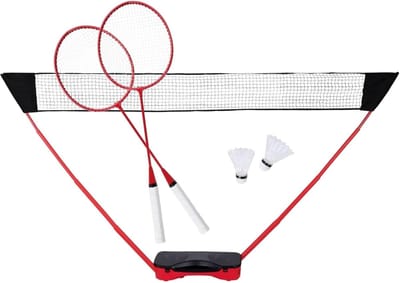 Badmintonnet - Sportnet - Volleybalnet - Tennisnet - Badmintonnet - Complete Set met Stokken, Net, Grondpinnen en Spanner Touwen - Multifunctioneel Inzetbaar