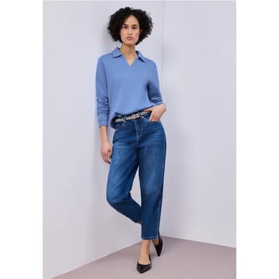 Street one - Dames pull - Maat L - Vrouwen - blauw - katoen