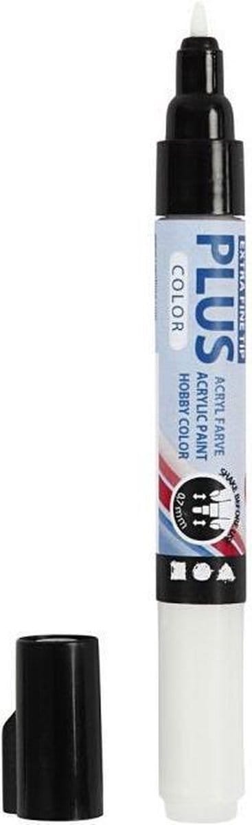 Plus Color Marker, L: 14,5 cm, lijndikte 0,7 mm, off-white, 5,5 ml, 1 stuk