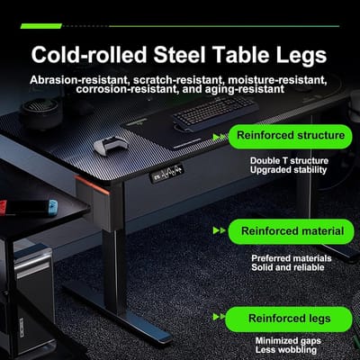 Premium ErgoBoost Pro Elektrisch Sta Bureau Gaming Tafel 140 cm – Mobili Bella