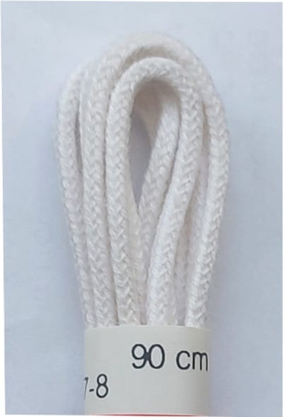 Ronilux Veter - Wit - Dun Rond - Lengte 90 cm - Dikte 2,5 mm - Schoenveter