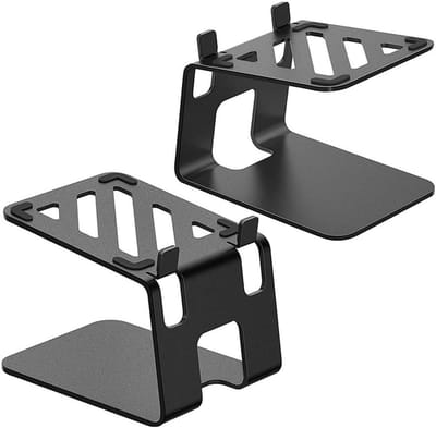 Speaker Stands - Audio Verhogers - Betere Geluidservaring - 5 Graden Kanteling - 2 Stuks - Zwart