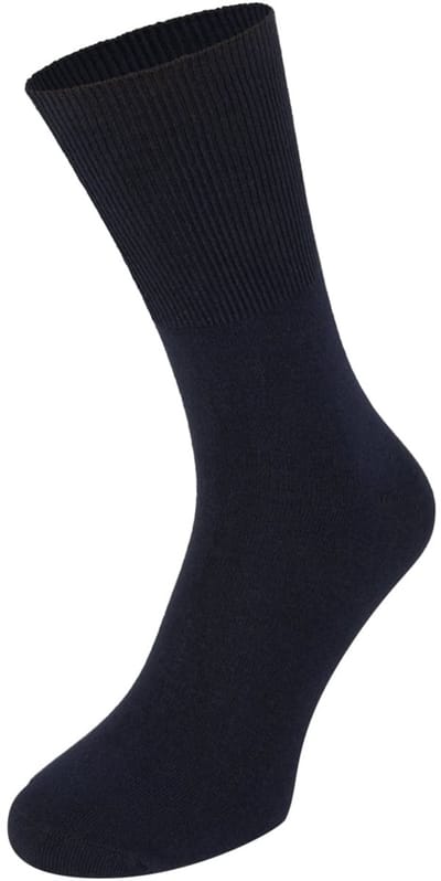 Katoenen sokken - Diabetes & medische sokken - Anti knel boord - Donkerblauw / 39/41