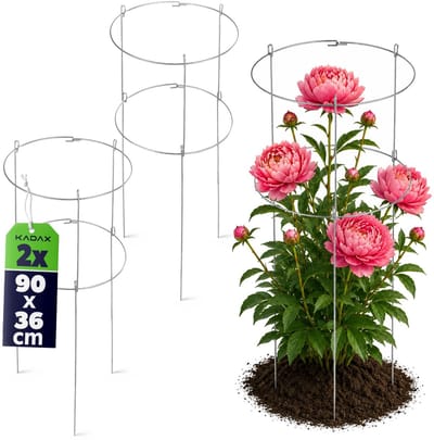KADAX Bloemplantensteun 90cm Tuinring Stalen steun 2st