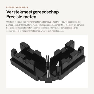Dailygoods- Verstekmeetgereedschap 2-in-1 - Nauwkeurig Zagen - Draagbaar - Slijtvaste ABS-kunststof - Compact - Lichtgewicht - Hoekmeter