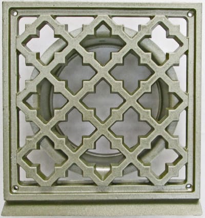 Paneir Airdesigns - Retro rustiek vierkant luchtrooster Ø 100 mm - groen - aluminium