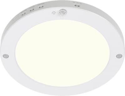 LED Plafondlamp met Bewegingssensor + Dag en Nacht Sensor - 18W - Natuurlijk Wit 4000K - 360° Zichthoek - Opbouw/Inbouw - Rond - Mat Wit