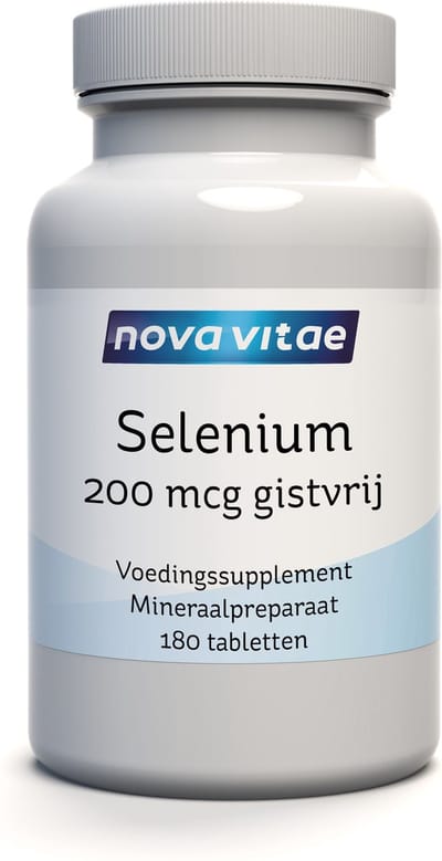 Nova Vitae - Selenium - 200 mcg - Gistvrij - 180 tabletten