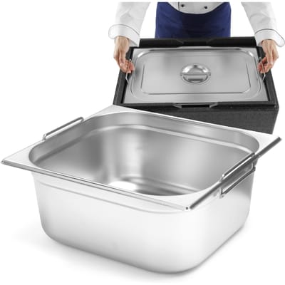 Contenant Gastronorm GN 12 avec poignées rétractables 325x265x150mm 95L Hendi 817346