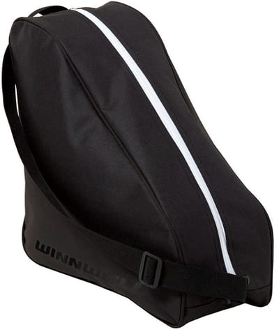 Winnwell Schaatstas - 1 Paar Schaatsen - 600D Polyester - Verstelbare Schouderriem - Zwart/Wit