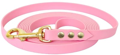 Hondenlijn - BioThane® - Lichtroze - 10 meter - 16mm - Middelgrote hond