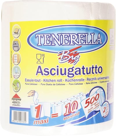 Droogdoek 500 - Keukenrol - Hygiënisch Werken - 2-laags Absorberend - 20 x 20 cm