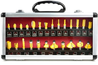 GEKO Freesbits set - 25-delig - HSS staal - 8mm schacht - Inclusief opbergkoffer