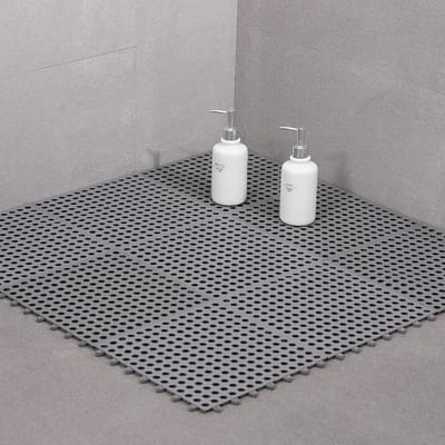 Badmat 30 X 30cm Voorkom Uitglijden Gesplitst Comfortabel Binnen Badmat voor Badkamers Keukens donkergrijze kleur