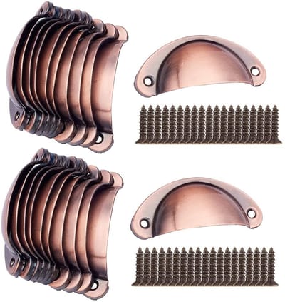Cosensi- Kastknoppen 20 Stuks - Retro Schelpvorm - Zinklegering - Vintage Deurknopjes - Meubelknop - Hoogwaardige Afwerking - 81 x 35 mm - Deurgrepen