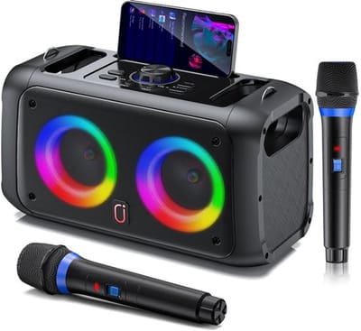 Milova Karaoke set - Karaoke microfoon - Professioneel geluidssysteem - Draadloze microfoons - 3D surround sound - Muziek - Karaoke - Draagbare luidsprekers