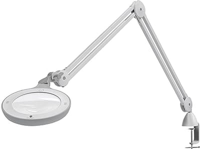 Premium LED Loeplamp met Verwisselbare Glazen Lenzen en Verstelbare Armdimmer voor Professionele Gezondheid en Schoonheid