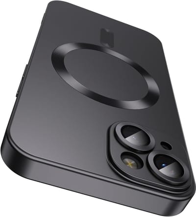 Hoesje geschikt voor iPhone 14 - Mat Zwart Magsafe Siliconen Shockproof Back cover voor iPhone 14 - Case Geschikt voor iPhone 14 Hoesje - Met Extra Camera Lens Bescherming