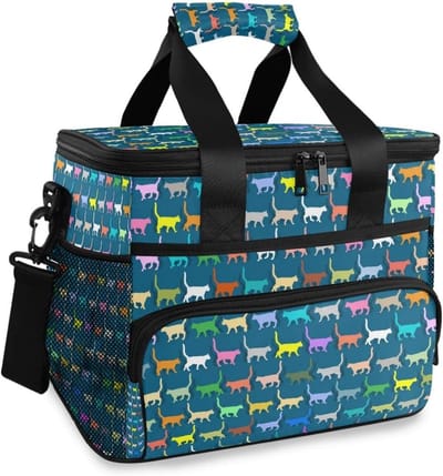 Koeltas - Lunchtas - Eten Meenemen - 3D Print Patroon - 15L - Multicolor