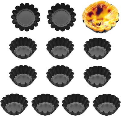 12-delige taartvormen set met antiaanbaklaag - ideaal voor quiches, taarten en meer