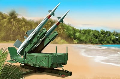Trumpeter Modelbouwpakket Militaire voertuigen - 02353 Soviet 5P71 Launcher with 5V27 Missile Pechora (SA3B Goa) Rounds Loaded Plastic - 1:35 - Modelbouw