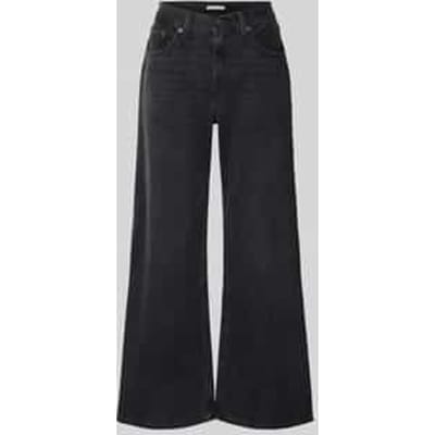 Wide leg jeans van puur katoen in 5-pocketmodel