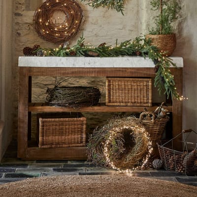 LOBERON Wandtafel Tresienne bruin/wit