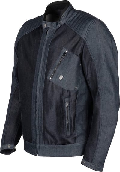 Helstons Colt Air Canvas Denim Mesh Jas Blauw - Jas