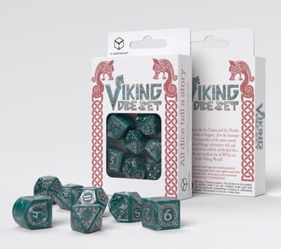 Q-Workshop Viking moderne dobbelstenen set - Mjolnir (7)