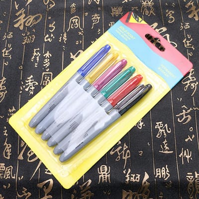 6pcs Marqueur de Tatouage Étanche Stylo de Positionnement Tatouage Semi-Permanent Sourcils Lèvres white