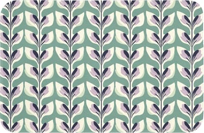 Badmat 60x40 cm - Antislip - Retro - Modern - Groen - Badmatten voor badkamer - Badkamermat - Douchemat - Badkamer mat