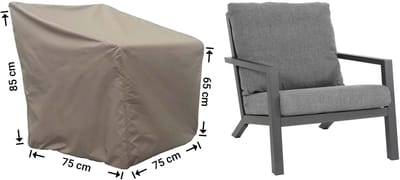 Raffles Covers Tuinstoelhoes - 65 x 65 H: 75 cm - RLC65shaped - Waterdicht - Ademend - UV-bestendig - Elastisch rijgkoord - Beschermhoes tuinmeubelen