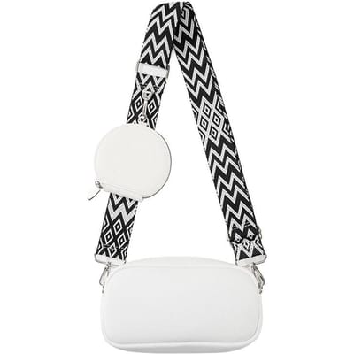 Nouveau Sac à Bandoulière Messenger Polyvalent Grande Capacité Loisirs Couleur Unie Trajet Quotidien Sac Mère et Enfant blanc