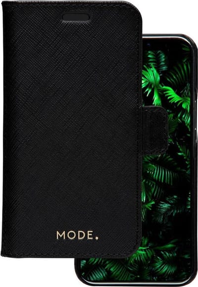 iPhone 12 Mini Bookcase hoesje - dbramante1928 - Effen Zwart - Leer
