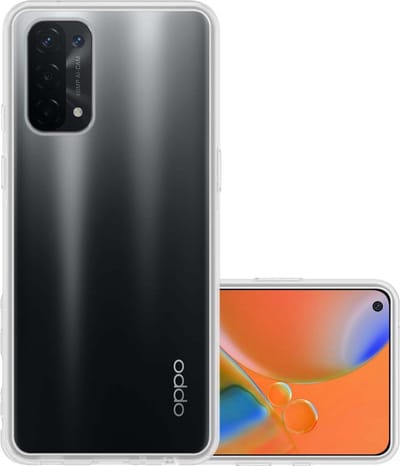 Hoesje - Geschikt voor OPPO A74 5G - Sterk & Shockproof - Hoes Cover - Siliconen Case - Transparant