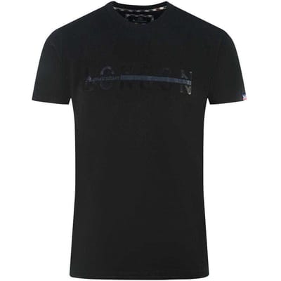 Aquascutum Heren London 1851 Split Logo T-Shirt (Zwart)