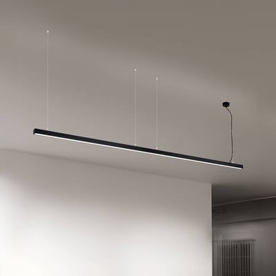 ORION LED plafondlamp Bounce, zwart, lengte 113 cm, CCT, aluminium