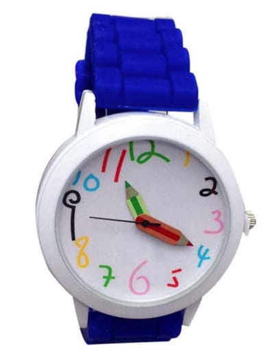 Hidzo Horloge Potlood - Ø 39 mm - Donker Blauw - Siliconen - In Horlogedoosje