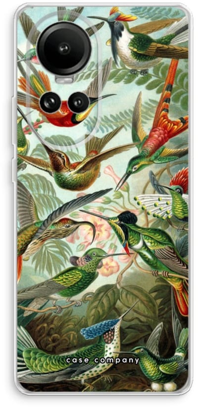 Case Company® - Hoesje geschikt voor Oppo Reno 10 hoesje - Haeckel Trochilidae - Soft Cover Telefoonhoesje - Bescherming aan alle Kanten en Schermrand