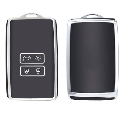 Autosleutel Hoesje geschikt voor Mitsubishi - Sleutelcover - TPU Cover Sleutelhoes - Accessoires - zwart
