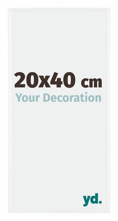 Your Decoration - Fotolijst 20x40 cm - Kunststof - Wit Hoogglans - Evry