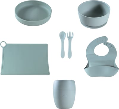 Sproudsy Serviesset Serene - Kinderservies - Kraamcadeau - Baby - 6-delig - Vintage Green