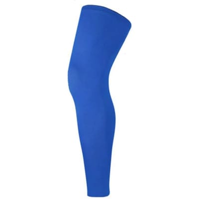 Manchon Genouillère Longue Élastique Loogdeel Genouillère Sportive Équipement de Protection Support Rotulien pour Basketball Fitness Hommes M bleu