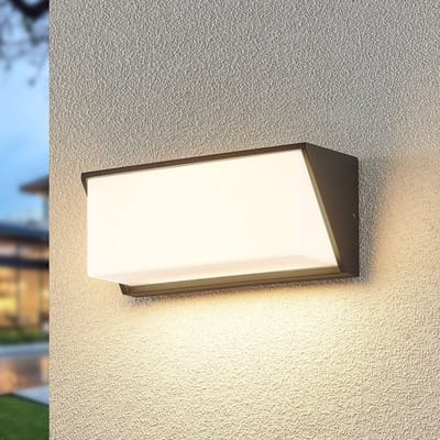Lindby LED buiten wandlamp Malim, 25 cm, antraciet, IP65