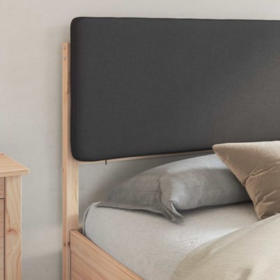 vidaXL - Bedframe - met - Gevoerde - Hoofdbord - Donkergrijs - 200 - x - 200 - cm