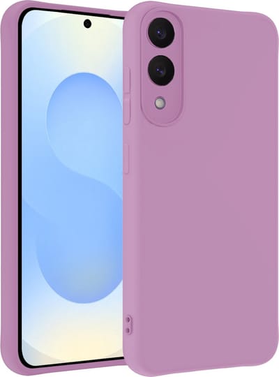 Hoesje - Geschikt voor Samsung Galaxy S25 Edge - Sterk & Shockproof - Siliconen Case - Hoes Cover - Telefoonhoes - Lila