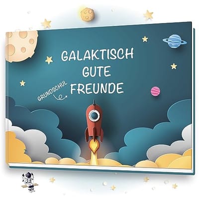 Vriendenboek voor Gelukkige Schoolkinderen - Creatieve Reis naar de Maan