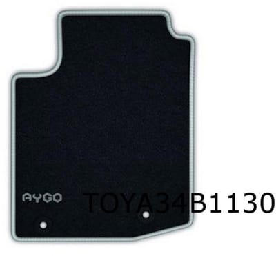 Toyota Aygo mattenset (4x) 'velours' (Zilvergrijs) Origineel! PZ41090355FL