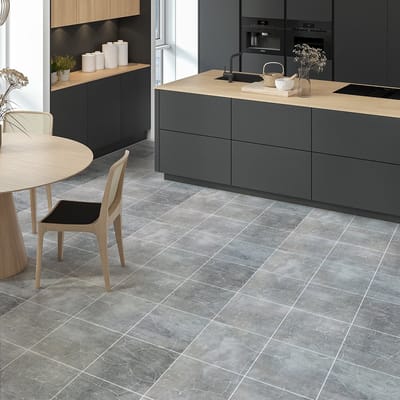 Antislip vloerstickers met beschermende coating - RIDOTTO gepolijste betonplaat - 120x120cm - 9 stickers 40x40cm